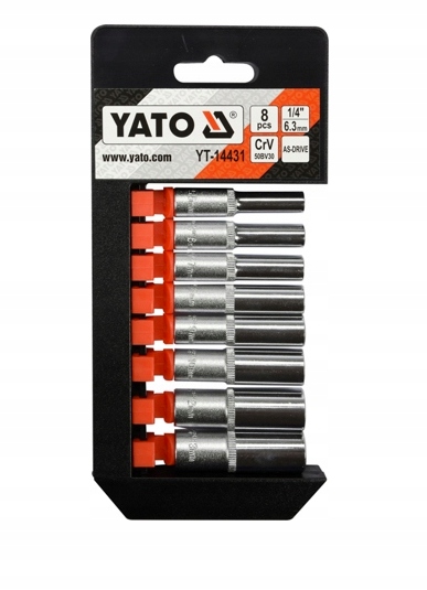 Zestaw Nasadek Długich 1/4" 8el Yato YT-14431