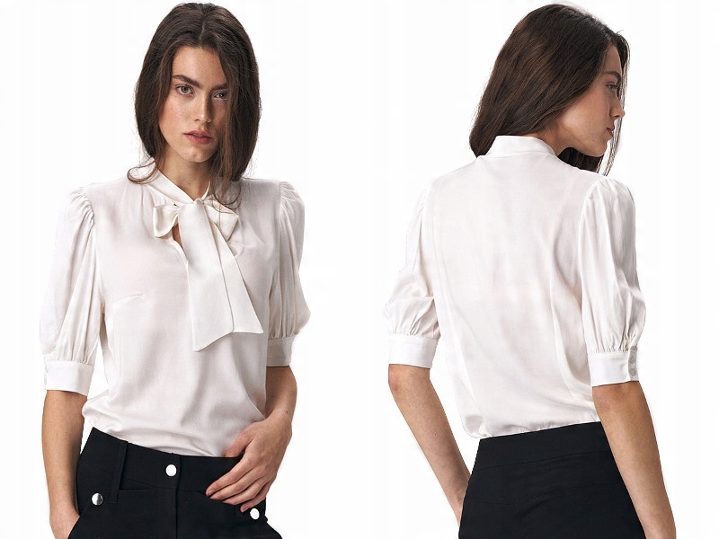 

elegancka Bluzka damska z Wiązaniem 34 Xs