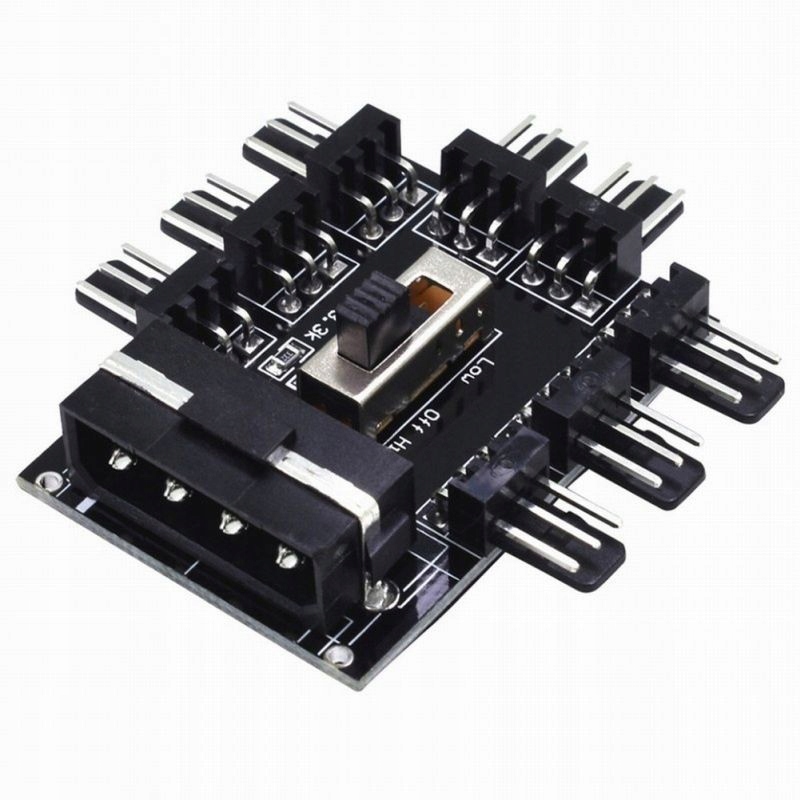 

Hub Rozdzielacz Molex na 8x 3 Pin do wentylatorów