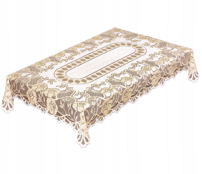 

!kremowy Obrus Żakardowy 20260 Prostokąt 180x130CM