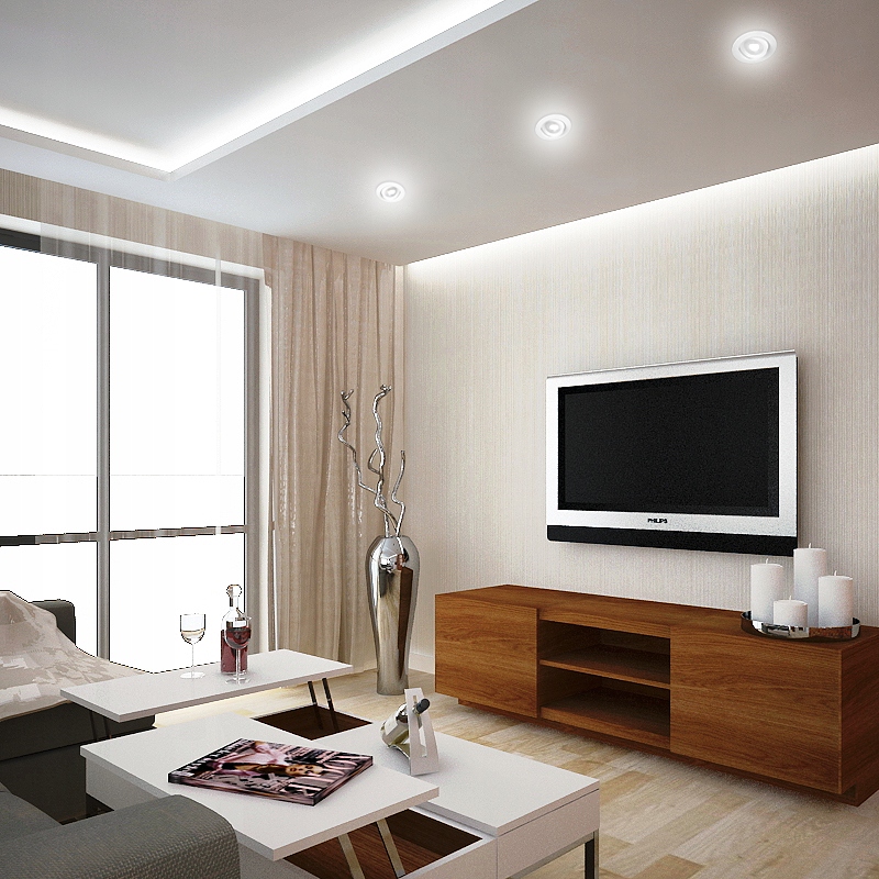 5 x OCZKO SUFITOWE WPUST LED DOWNLIGHT 230V 7W Długość/wysokość 4.8 cm