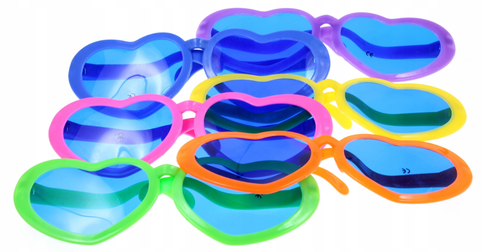 DUŻE OKULARY SERCA panieński kawalerski XXXL EAN (GTIN) 5906245218345