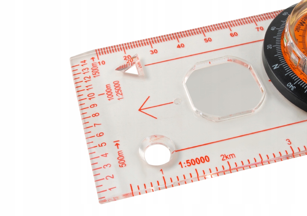Kompas Mapowy Płytkowy Podziałka Mapnik Busola Cechy dodatkowe brak sznurek