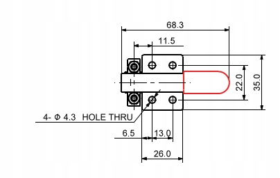 Docisk szybkomocujący zaczepowy KJF-016-43F zacisk Kod producenta KJF-016-43F