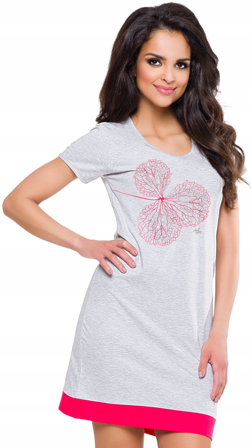 BAWEŁNIANA GŁADKA KOSZULA NOCNA KRÓTKI RĘKAW XL Płeć kobieta