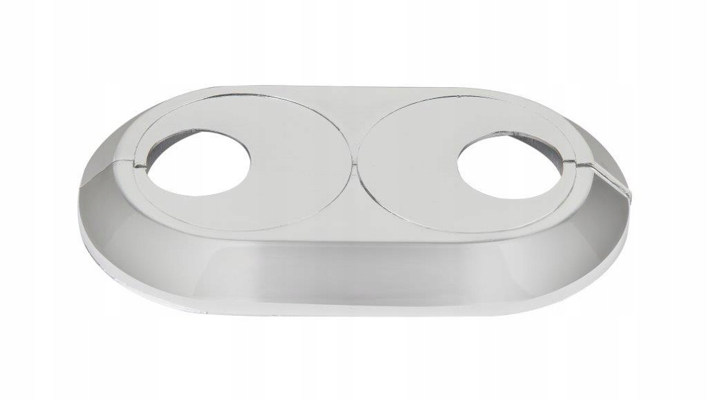 ROZETA FI 16 PODWÓJNA CHROM MASKOWNICA RUR ROZETKA