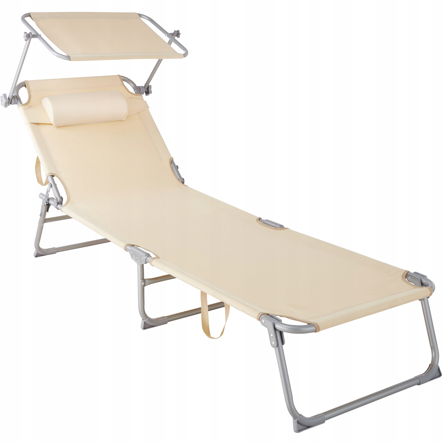 

Leżak plażowy składany Chloé beż 403417