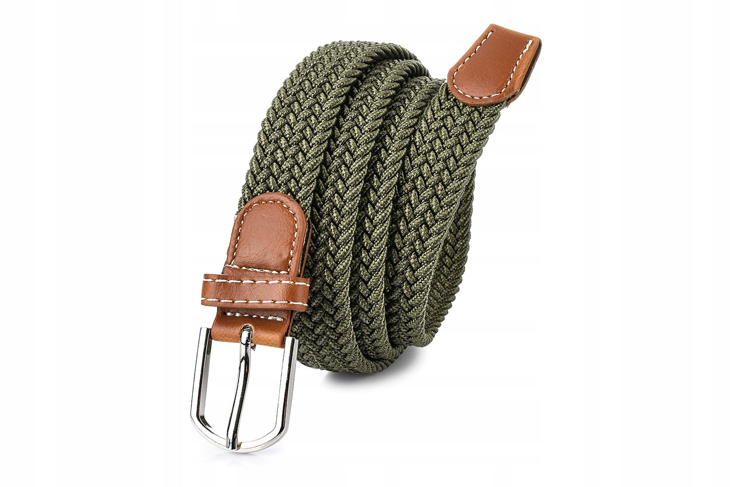 

Damski pasek guma plecionka skóra elastyczny 2.5