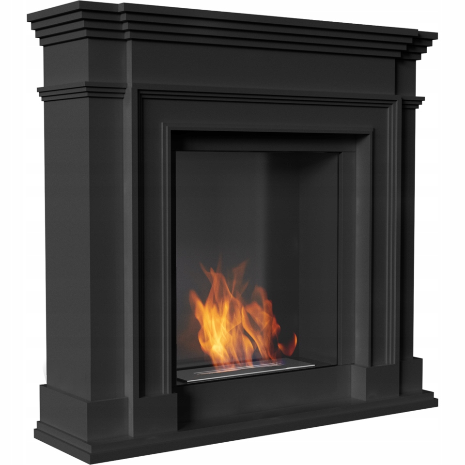 Biokominek bezdymny LEGIONIS czarny TUV + Kamyki