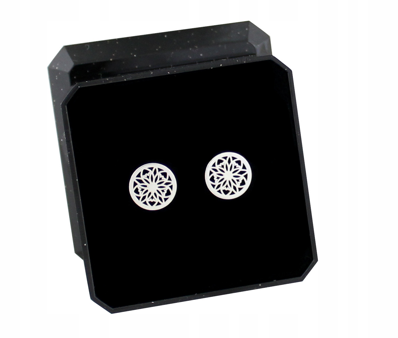 

Kolczyki Srebrne Rozety Ażurowe Rozetki 925