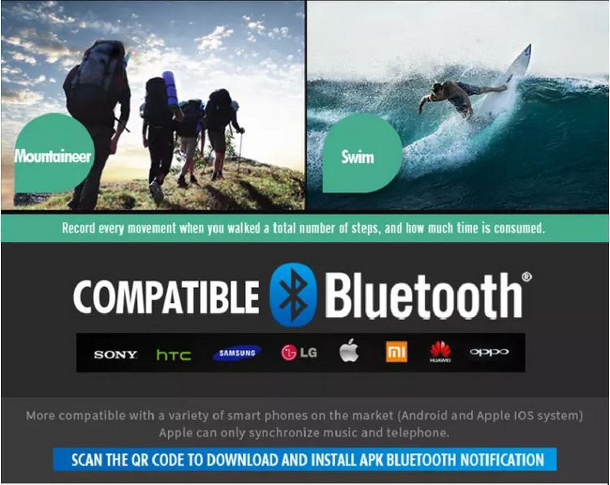 SMARTWATCH ZEGAREK WODOODPORNY SPORTOWY PR1-2 BT Rodzaj smartband