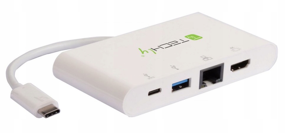 Techly Adaptér Usb-c 3.1 4K Hdmi/gigabit RJ45 Usb-a