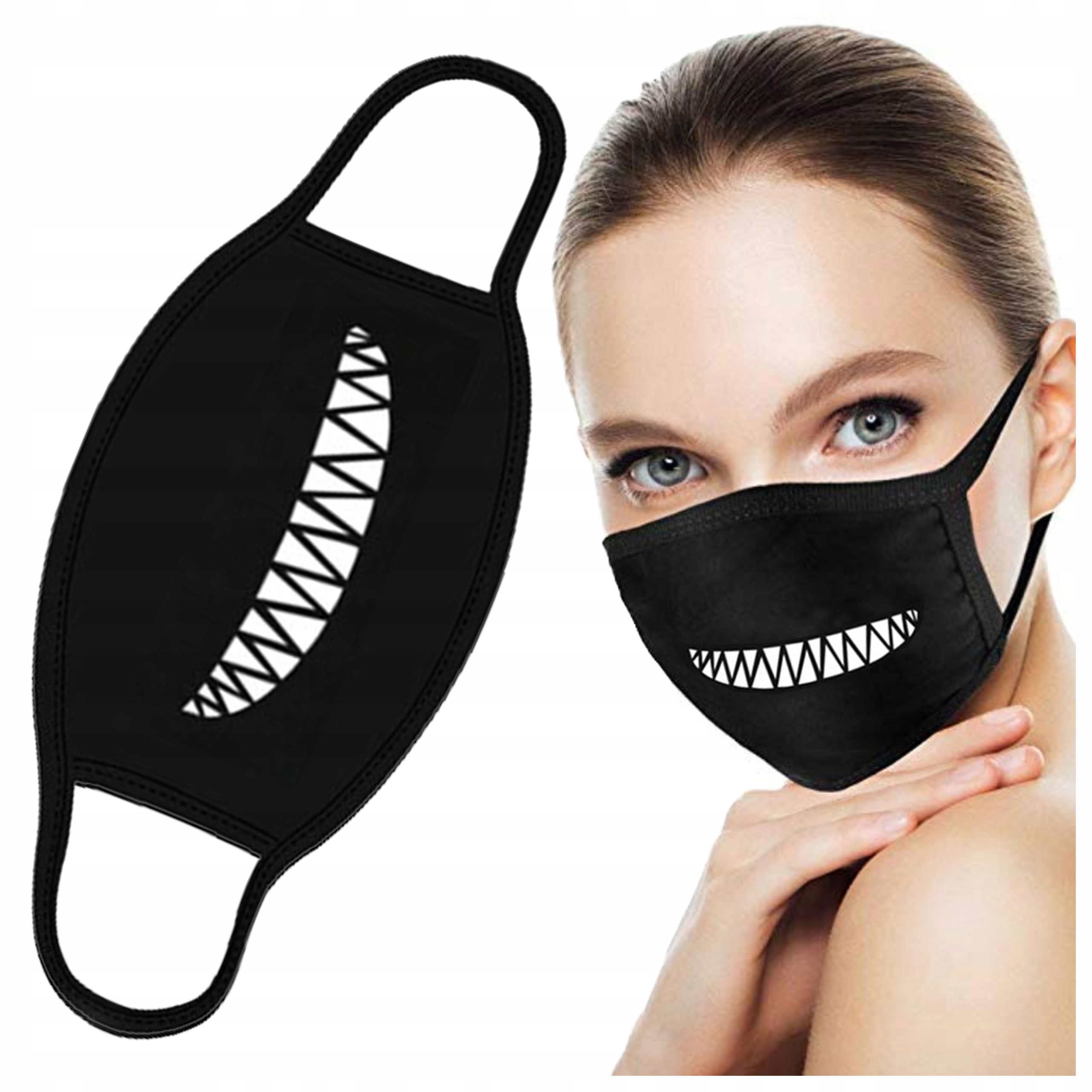 

Maska Oddychająca do biegania bawełna Zęby uśmiech