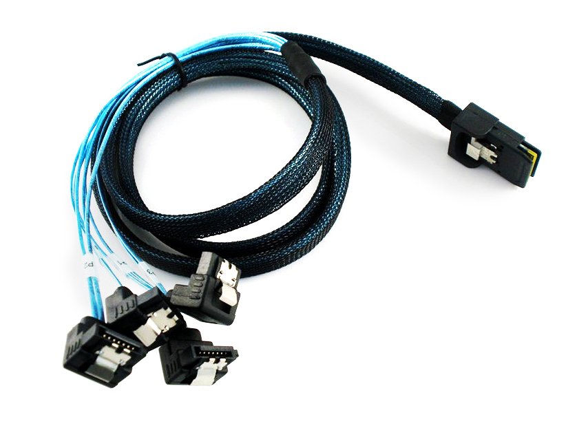 

Kabel Kątowy mini Sas SFF-8087 4x Sata 0,5M