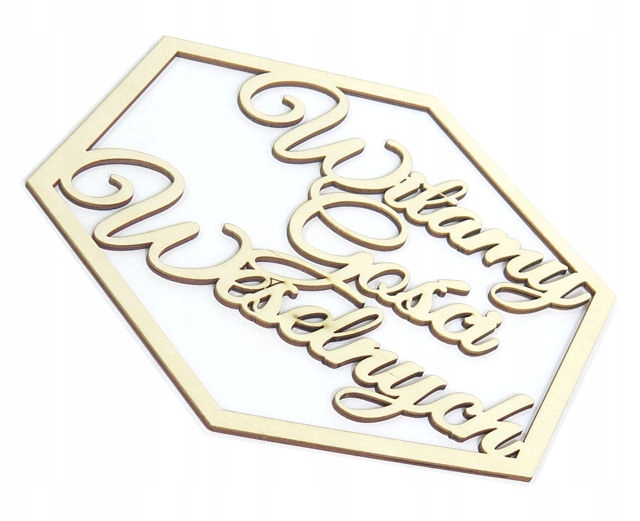 

Geometryczny Dekor Witamy Gości Weselnych 30cm TK5