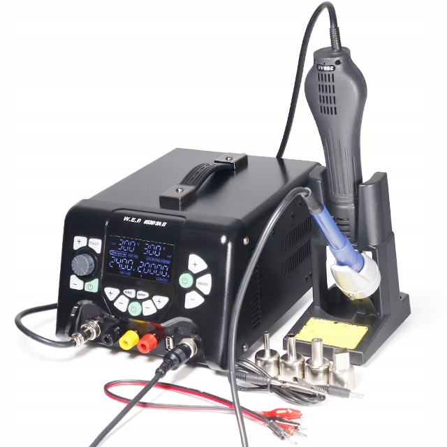 

Stacja Lutownicza Wep 853D 5A II 3w1 Zasilacz30V5A