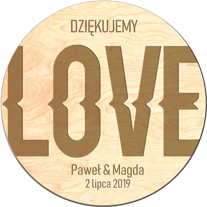 

Podziękowanie Dla Gości Ślub, wesele Magnes MK28