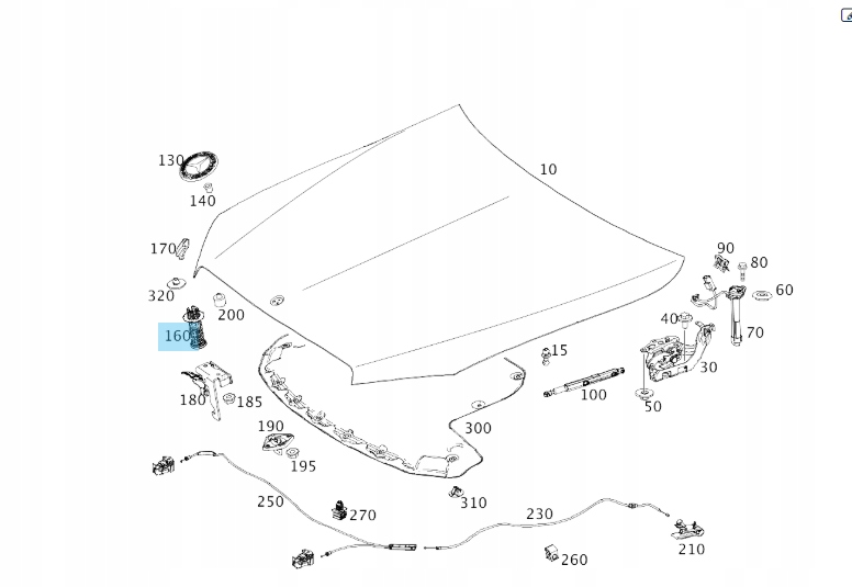 ODBÓJ MASKI SPRĘŻYNA MERCEDES GLK C W204 GLC Typ samochodu Samochody osobowe