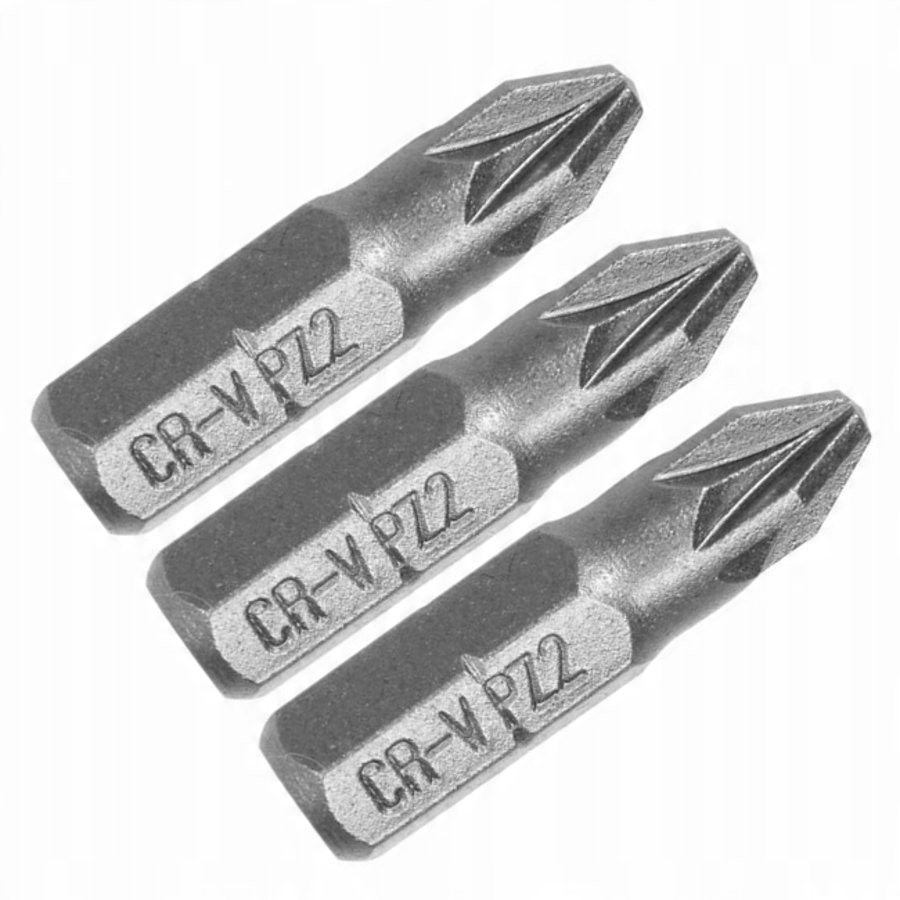 

Bit Bity Końcówki Wkrętakowe 1/4 x25mm PZ2 3 szt.