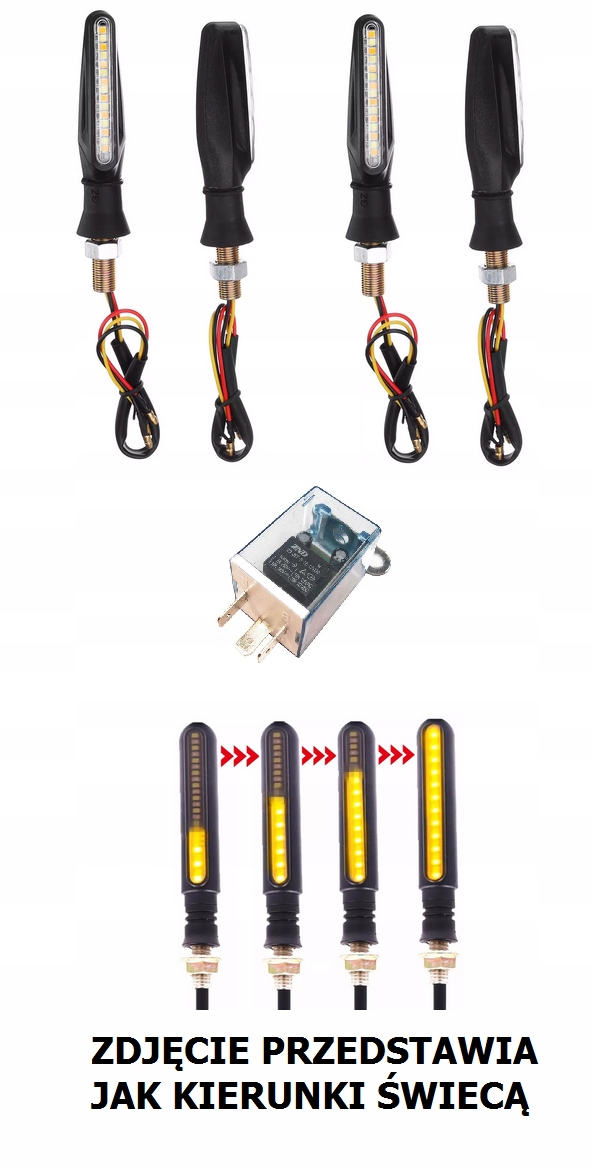 KIERUNKOWSKAZY KIERUNKI LED DYNAMICZNE 12 LED Kolor Carbon