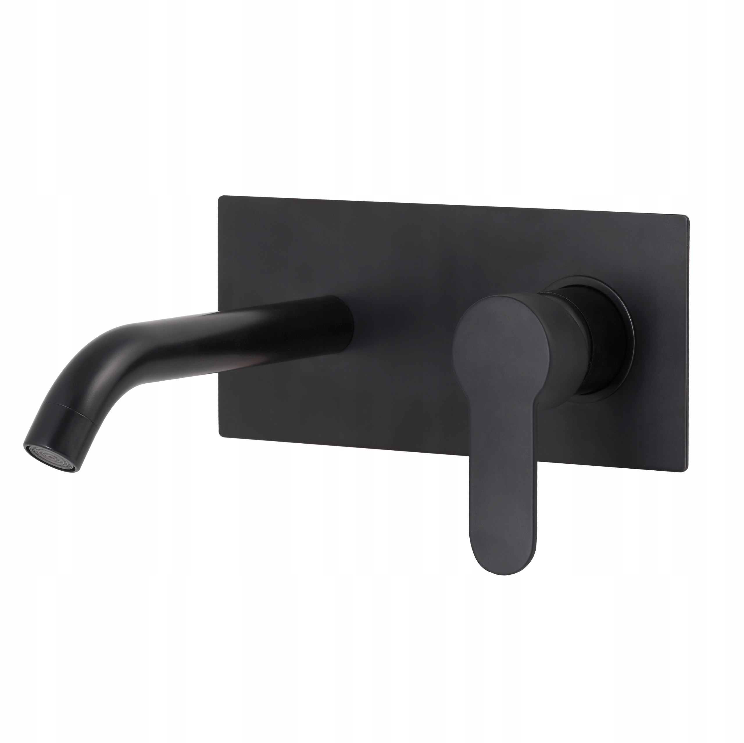 

Bateria umywalkowa podtynkowa ścienna czarna