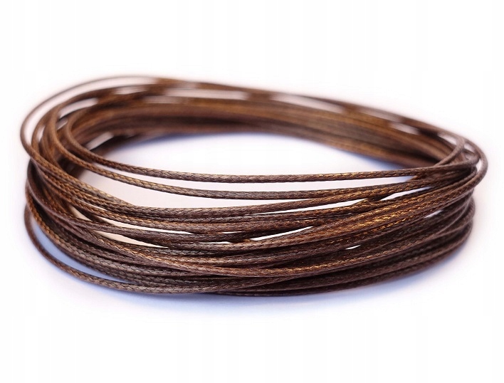 W74 0,5mm Sznurek nylonowy woskowany 5m Brązowy