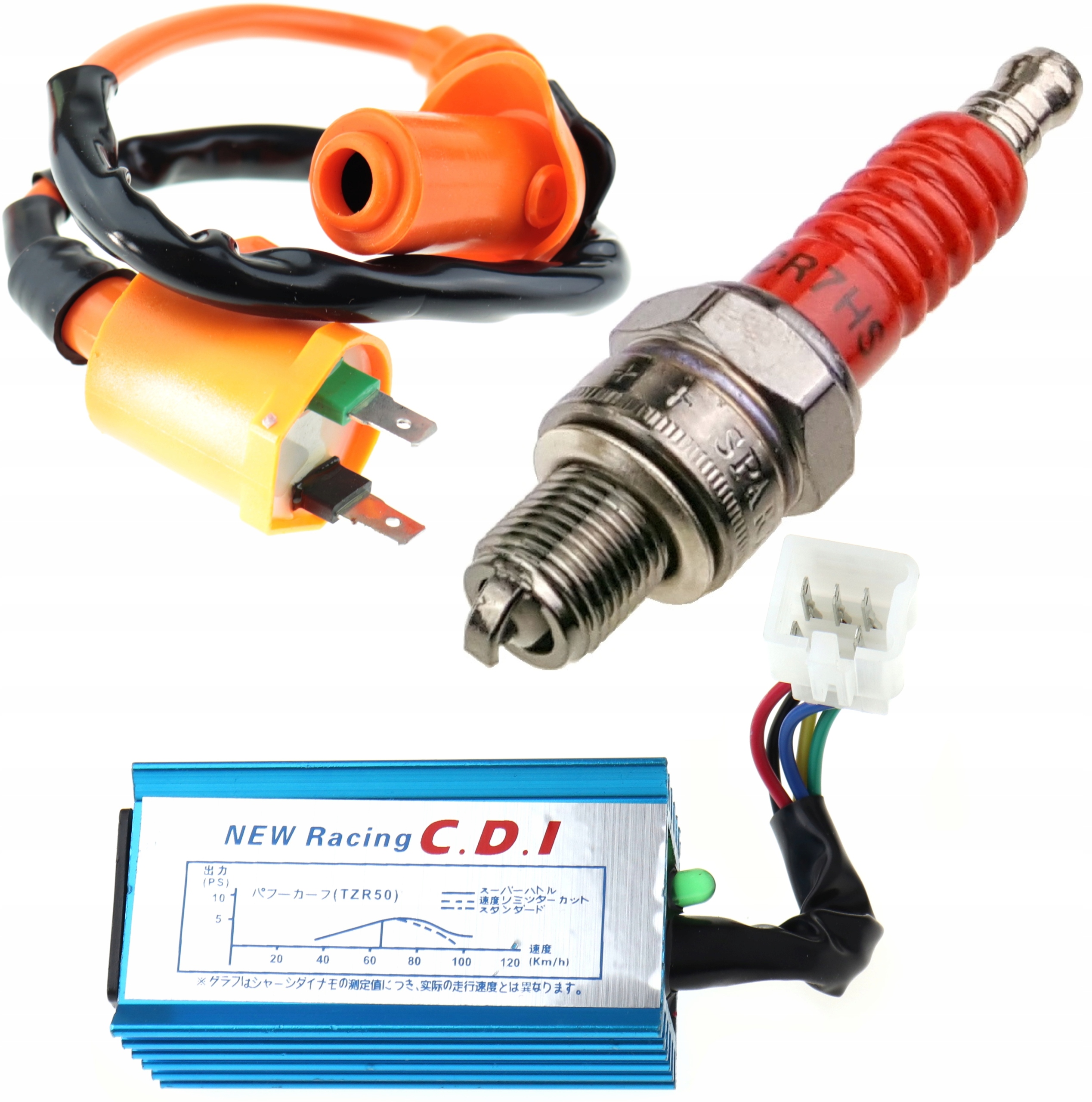 SKUTER 4T - ZESTAW - TUNING Moduł Cewka Świeca GY6