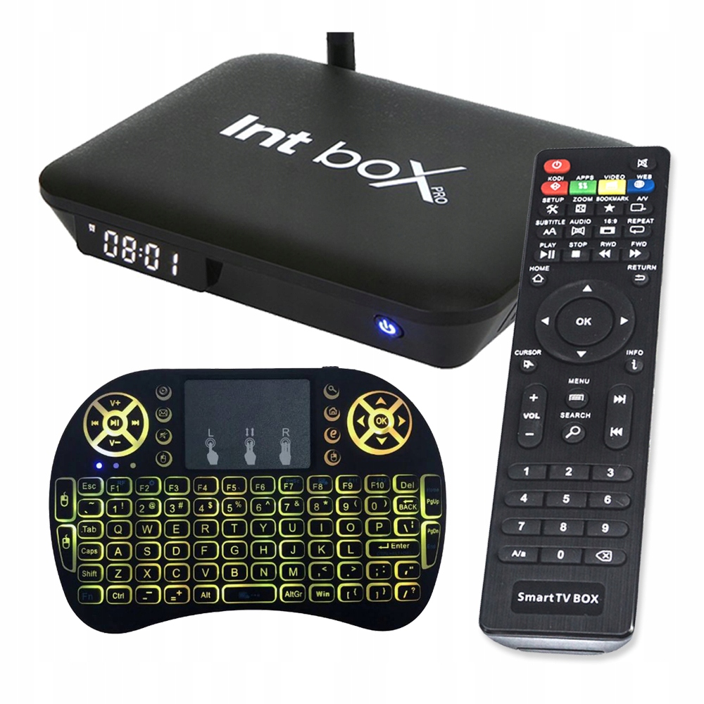 

Int Box I8 Pro Android 6.0 Tv Box 2GB Klawiatura