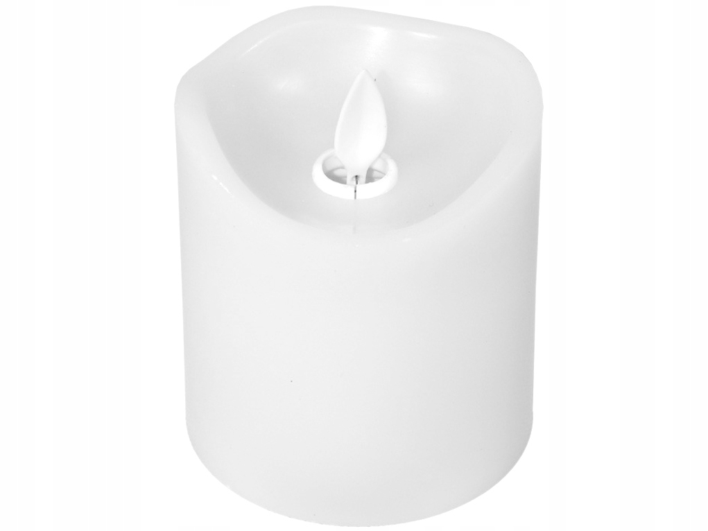 

108325 Woskowa Świeca Led 8,5x7,5 cm biała