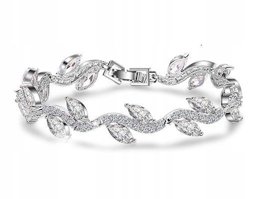 EKSKLUZYWNA BRANSOLETKA, DIAMENTOWE CYRKONIE