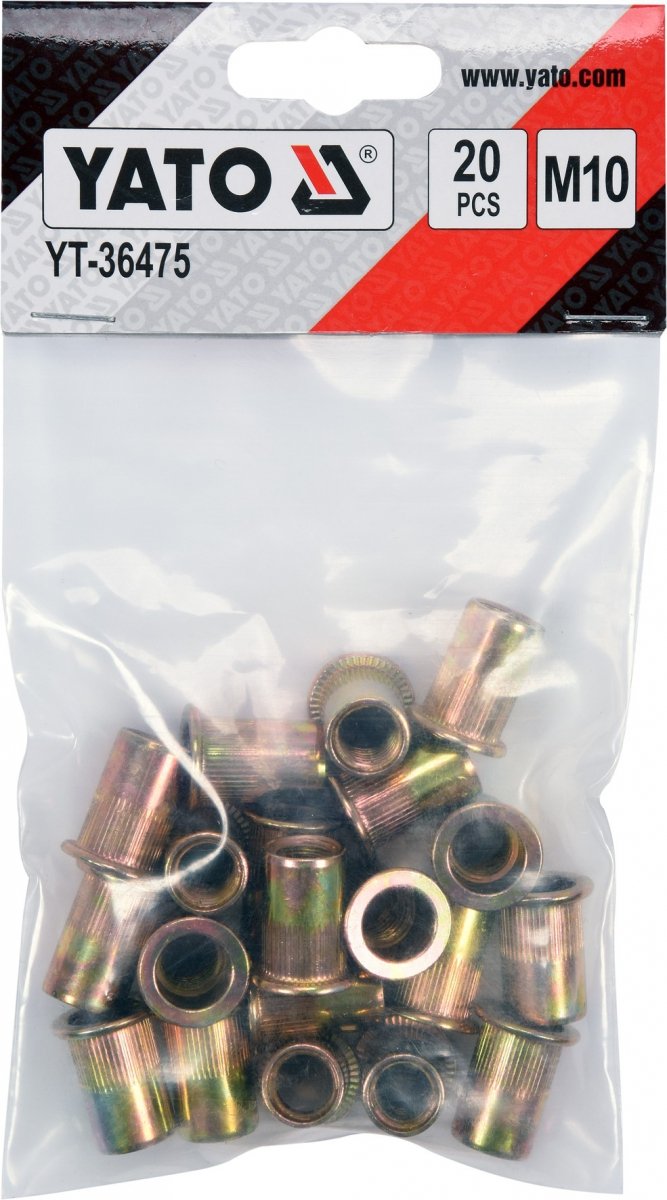 

Nitonakrętki stalowe M10 20szt. Yato