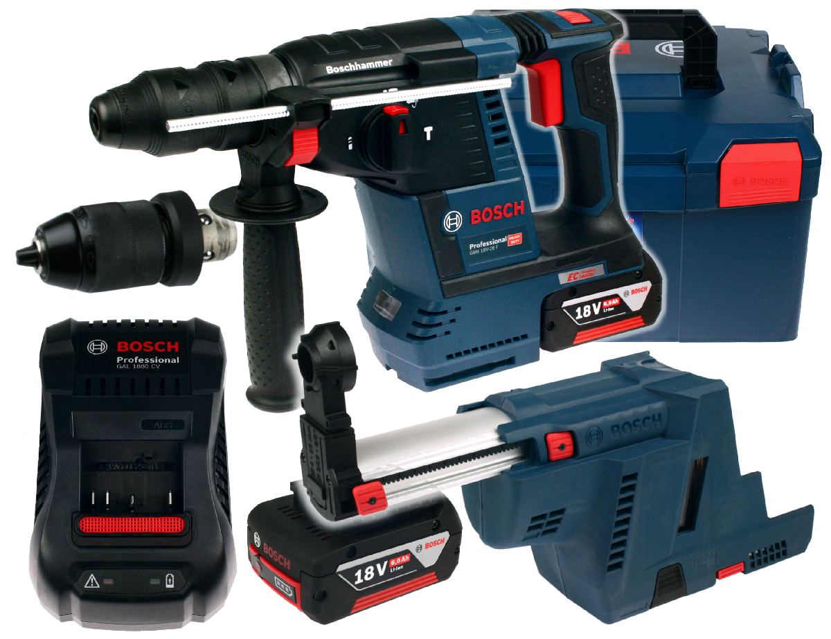 

Młot Gbh 18V-26F Bosch 2x6,0Ah L-boxx Odsysacz