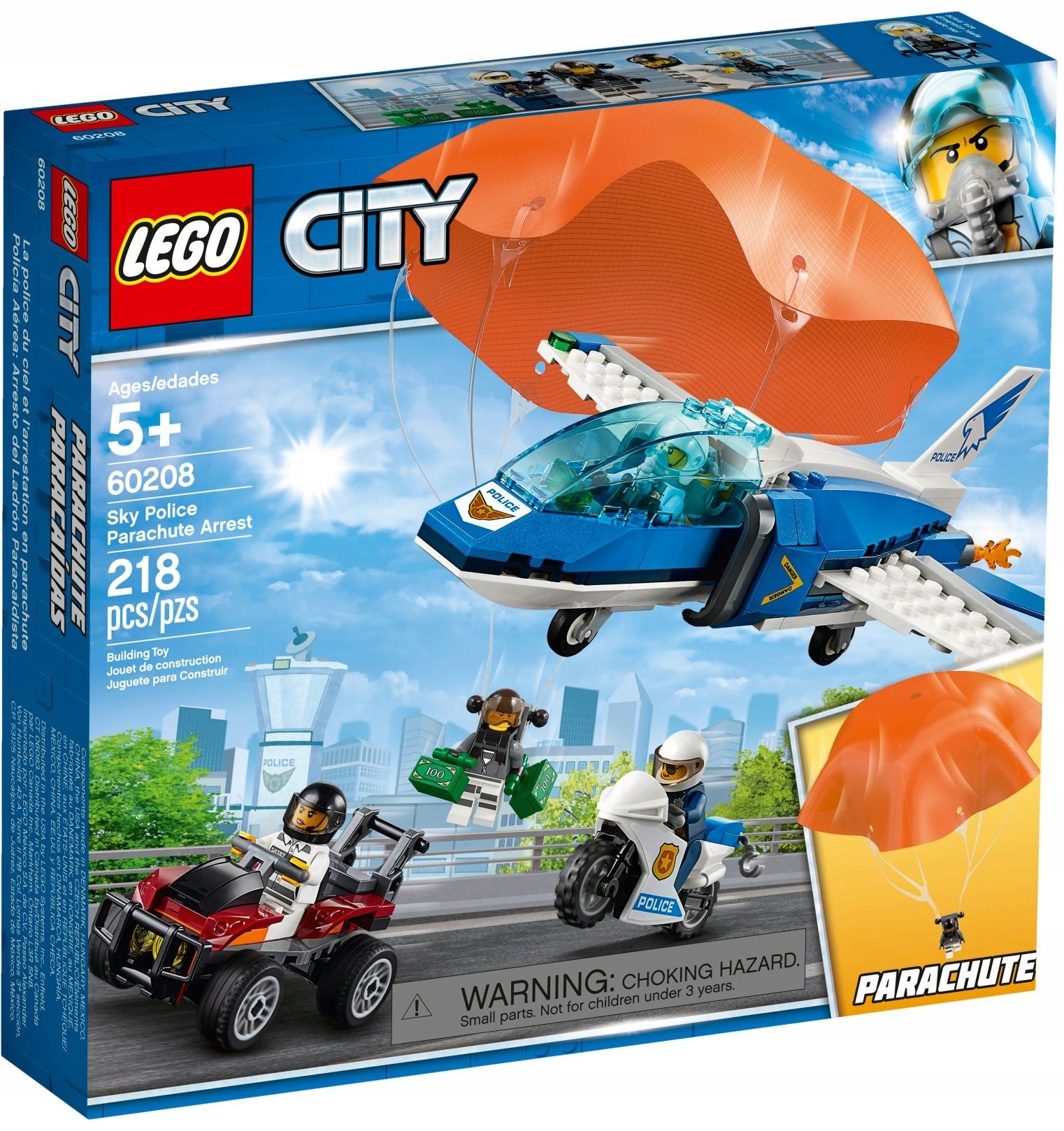 

Lego City 60208 Aresztowanie Spadochron Samolot