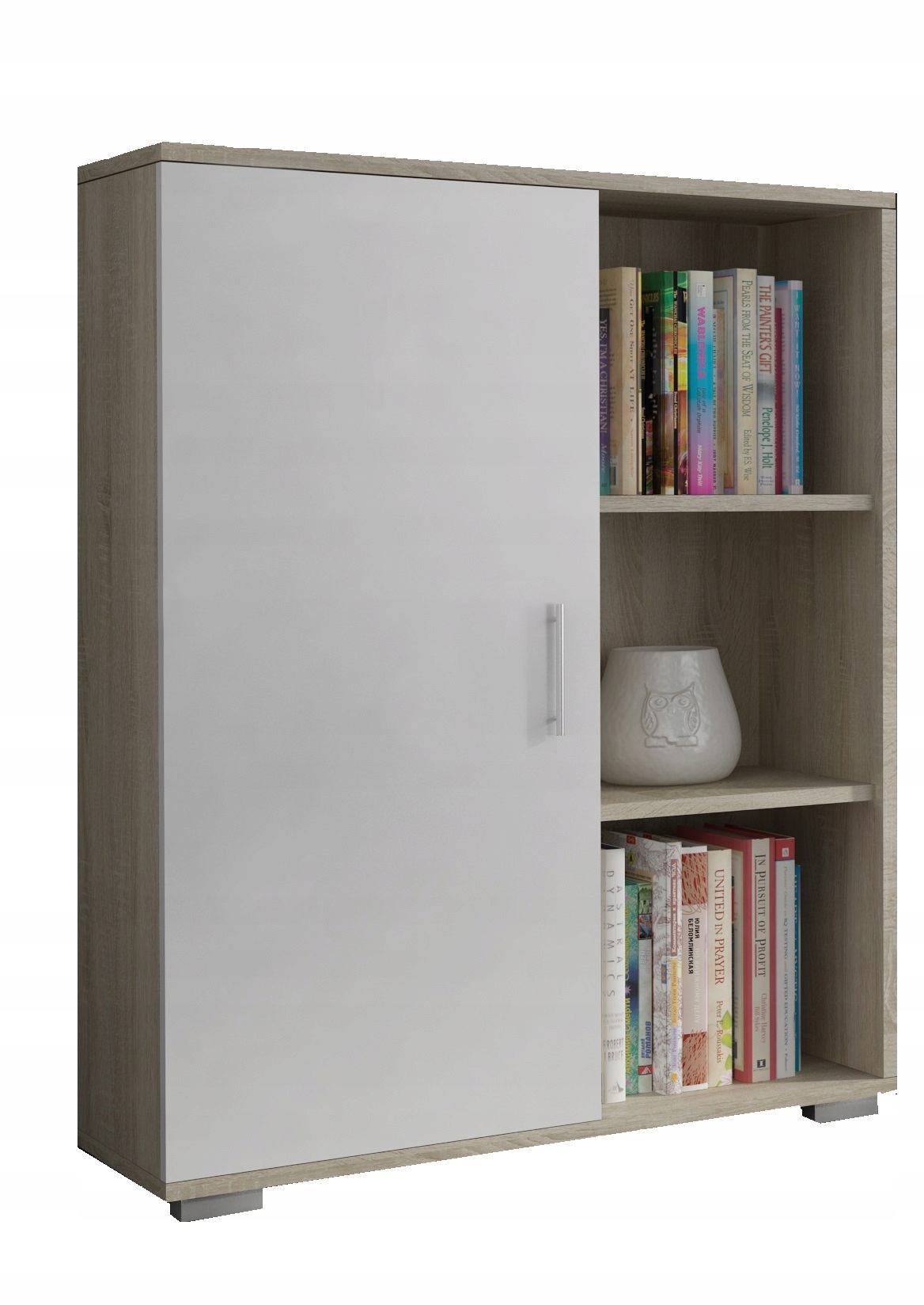 

Szafka stojąca komoda 6 Półek Sonoma Biały 80 CM