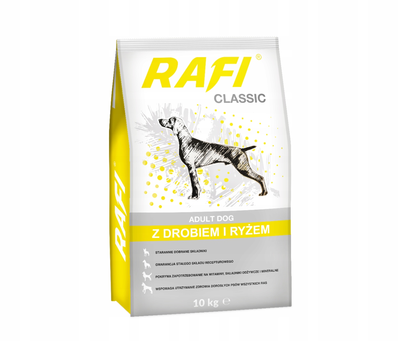 RAFI CLASSIC KARMA SUCHA Z DROBIEM I RYŻEM 10KG Marka Rafi