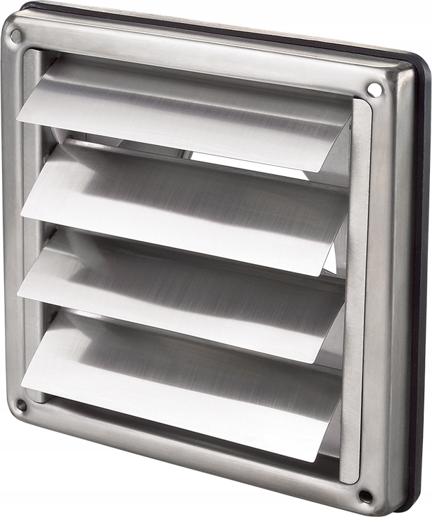 WYRZUTNIA KRATKA Z ŻALUZJA GRAWITACYJNA SMS Ø125mm NIERDZEWNA KWASÓWKA INOX