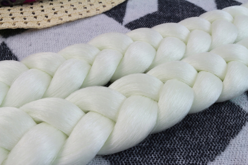 Włosy SYNTETYCZNE do warkoczyków KOLOROWE warkoczyki DOCZEPIANE ŚWIECĄCE Typ włosów syntetyczne