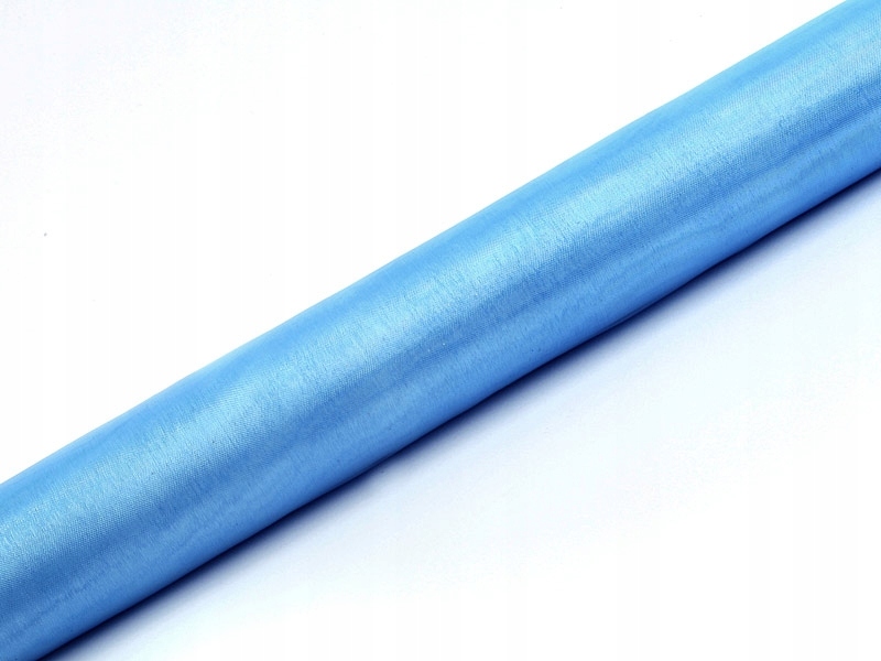 

Organza tiul kokarda wstążka 16cm/9m Ślub błękit