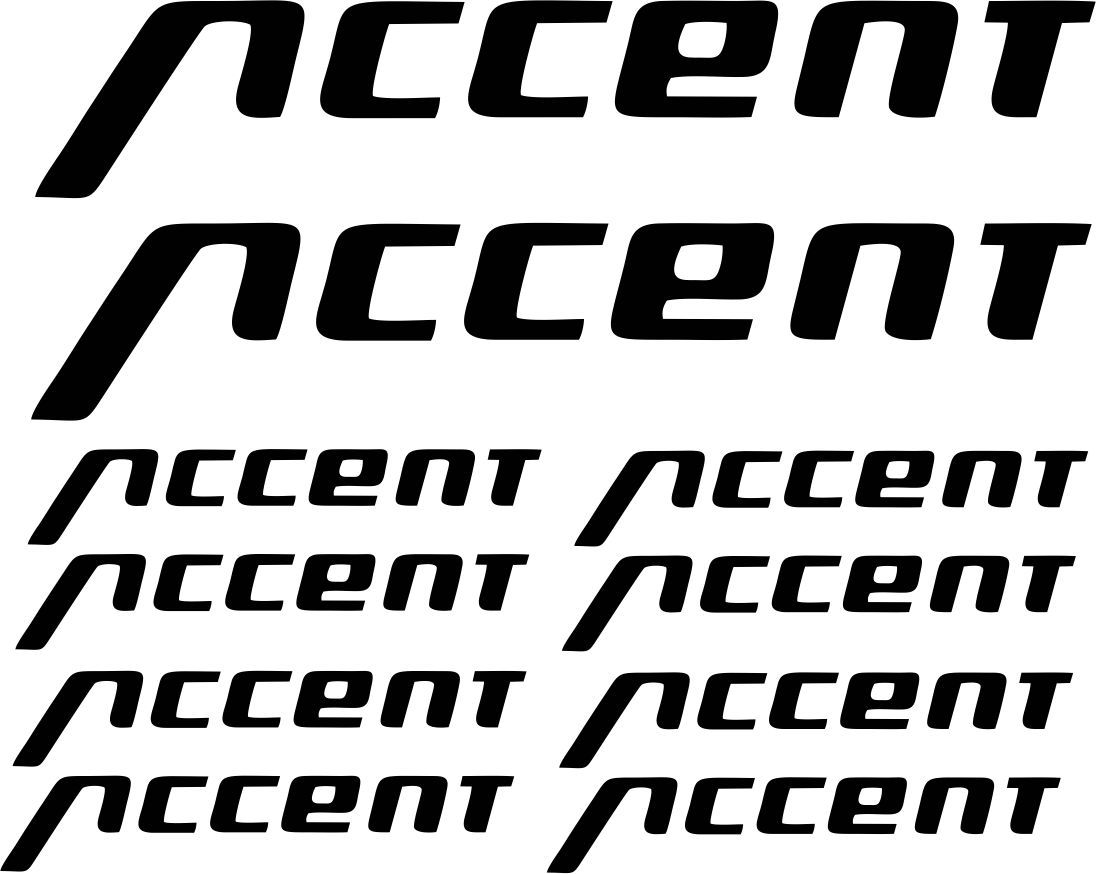 Naklejka zastępcza Accent na rower Naklejki