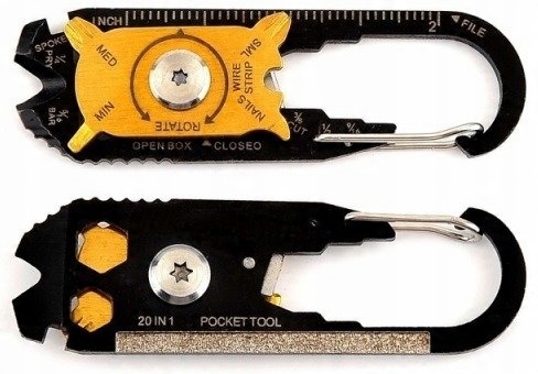 

Multitool Edc Karabińczyk Do Kluczy Stalowy 20w1