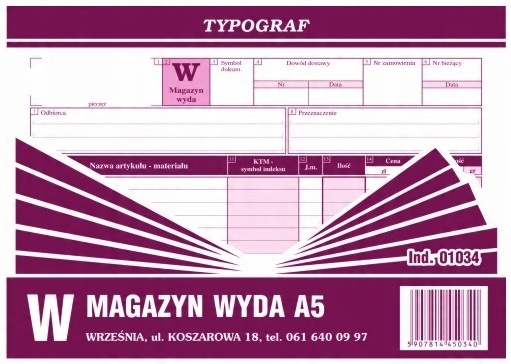 

W magazyn wyda A5 01034 Typograf