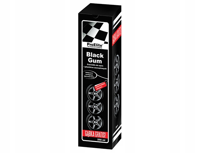 Proelite Black Gum 250ML Czernidło Do Opon Efekt Mokrej Opony Dresing Gumy