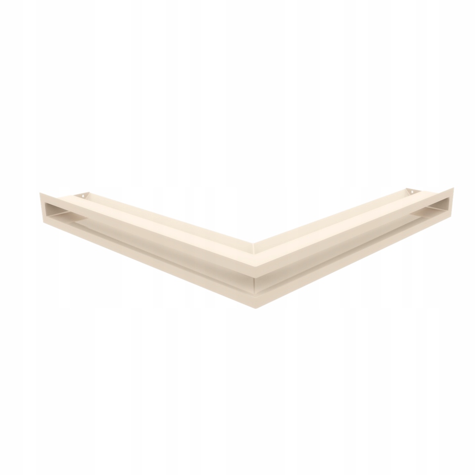 Rohová krbová mřížka Luft Sf Slim 56x56x6 cm krémová