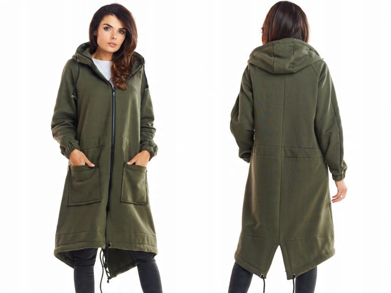 

ciepła Bluza damska Parka z Kapturem 40/42 L/XL