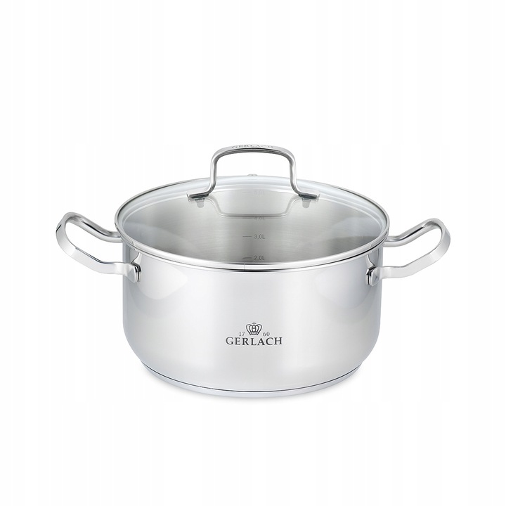 

Garnek Nierdzewny 24CM 4,5 L Simple Gerlach