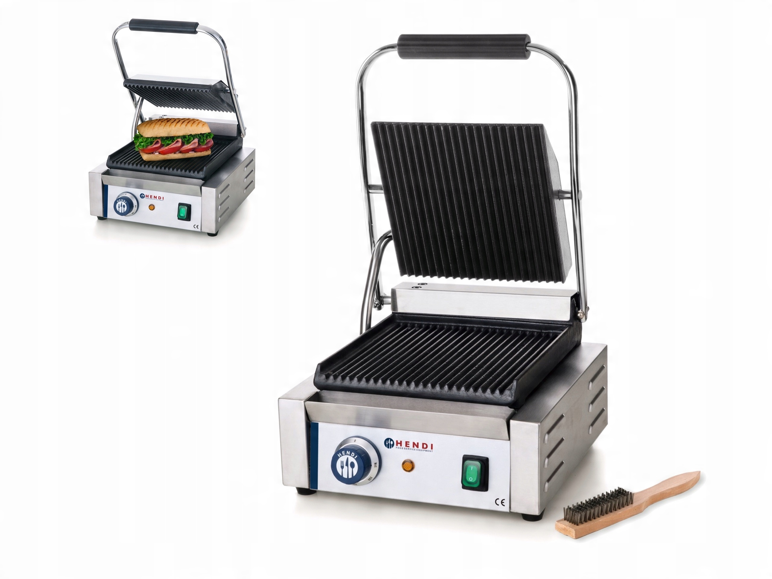 

Grill Kontaktowy Opiekacz 1800W Ryflowany Hendi