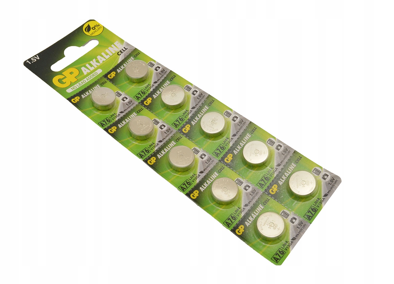 

Bateria Gp 1,5V LR44 AG13 A76 L1154 Alkaline 10szt