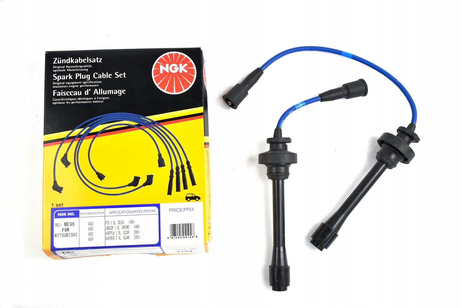 4104 - NGK КАБЕЛІ ЗАПАЛЮВАННЯ MITSUBISHI CARISMA 1.6 1.8