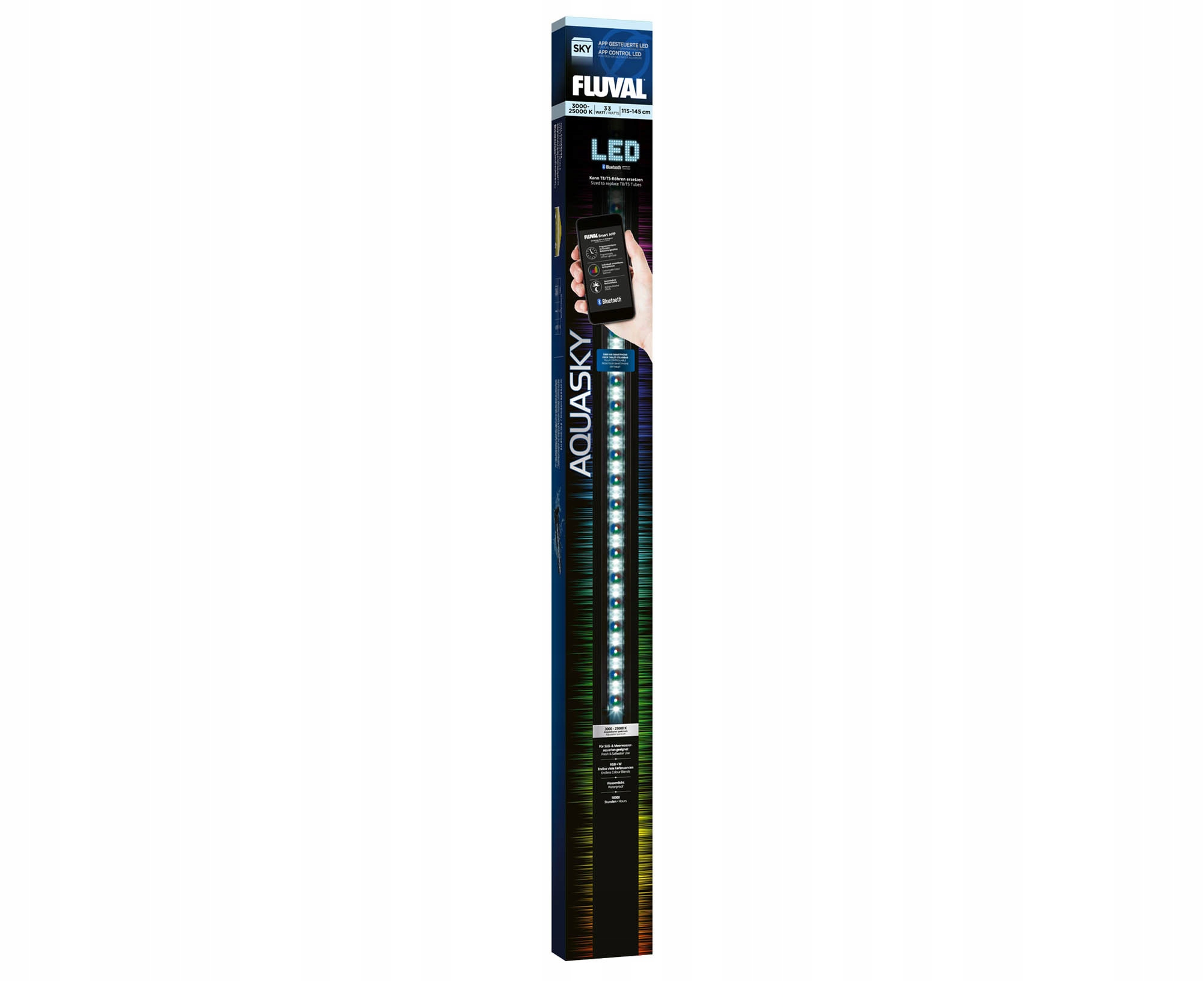 Levně Osvětlovací lišta Fluval AquaSky Led 2.0 33W, 115-145 cm