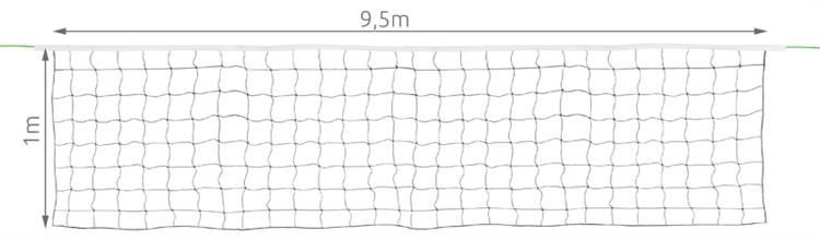 SIATKA DO SIATKÓWKI gry w BADBINTONA TENISA 9,5 x 1m z Linką POPULARNA Marka PRC